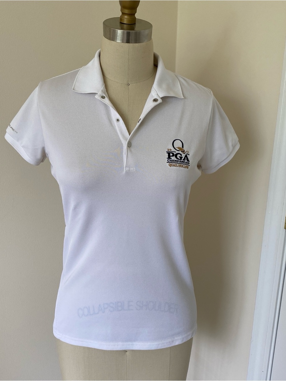 RLX Ralph Lauren White Women’s PGA Polo Top 2017 Quail Hollow